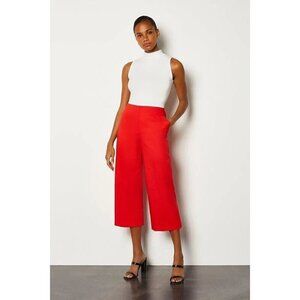 KAREN MILLEN  Seam Detail Cropped Wide Leg Trousers